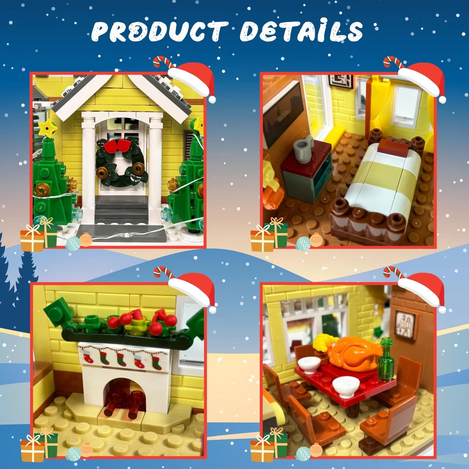 Snow Village& RV Building Set with LED Lights,2 in 1 Christmas Vacation Holid... - Image 2 of 4