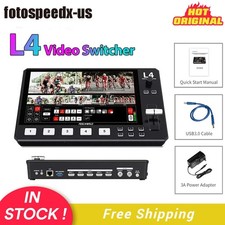 US Feelworld L4 10.1" HDMI Video Switcher Mixer Touch Screen For Live Streaming