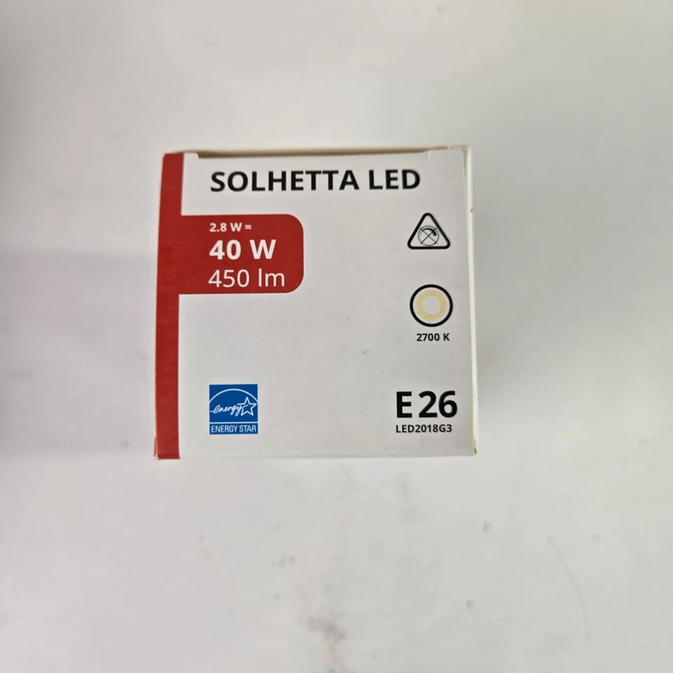 Ikea Solhetta LED e26 450 lm 40 w 2700 k Globo Transparente Blanco Cálido Brillo 2018G3 Foto 3 de 4