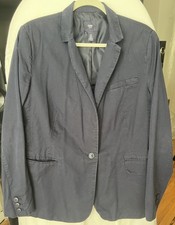 Gap Unisex Navy Notch Lapel Two-Button Blazer Size US 12
