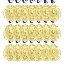 21 Pcs 2 Inch Gold Award Metals Winner Medals 1st Prize with Neck Ribbons