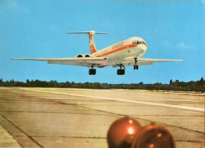 AK Interflug IL 62 DDR Flugzeug