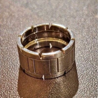 Cartier Ring Tank Francaise in 750er Weißgold - Größe 58 - Breites Modell Massiv