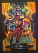 2025 Select JAYDEN DANIELS /499 Orange Prizm Shock Washington Commanders 88 SP