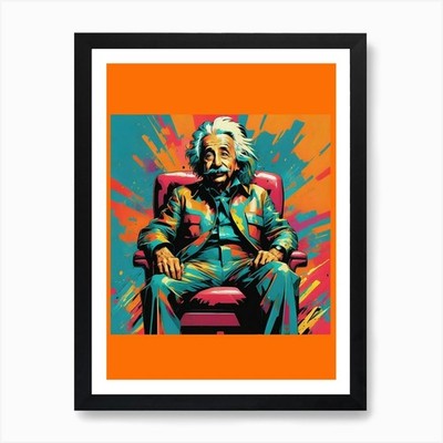 Neuestes Einstein auf Couch Bild Kunst gerahmt Wandbild Poster Leinwanddruck Bild