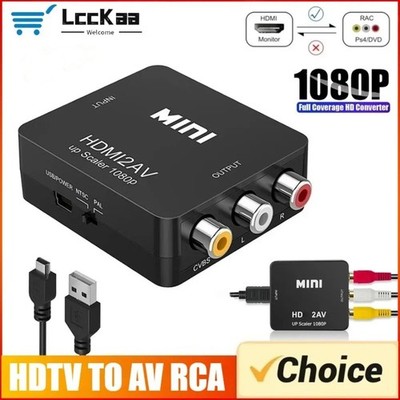 RCA AV to HDMI HD Converter Composite CVBS Audio Video Adapter Wii NES SNES