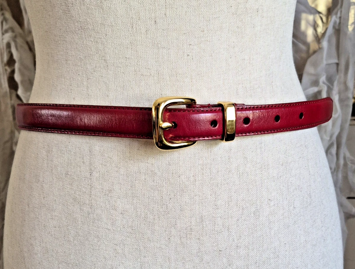 Talbots Braided Red Leather Belt Gold Tone Buckle Women’s Size L Feminine #6005 201061650_4166.jpg main image 3