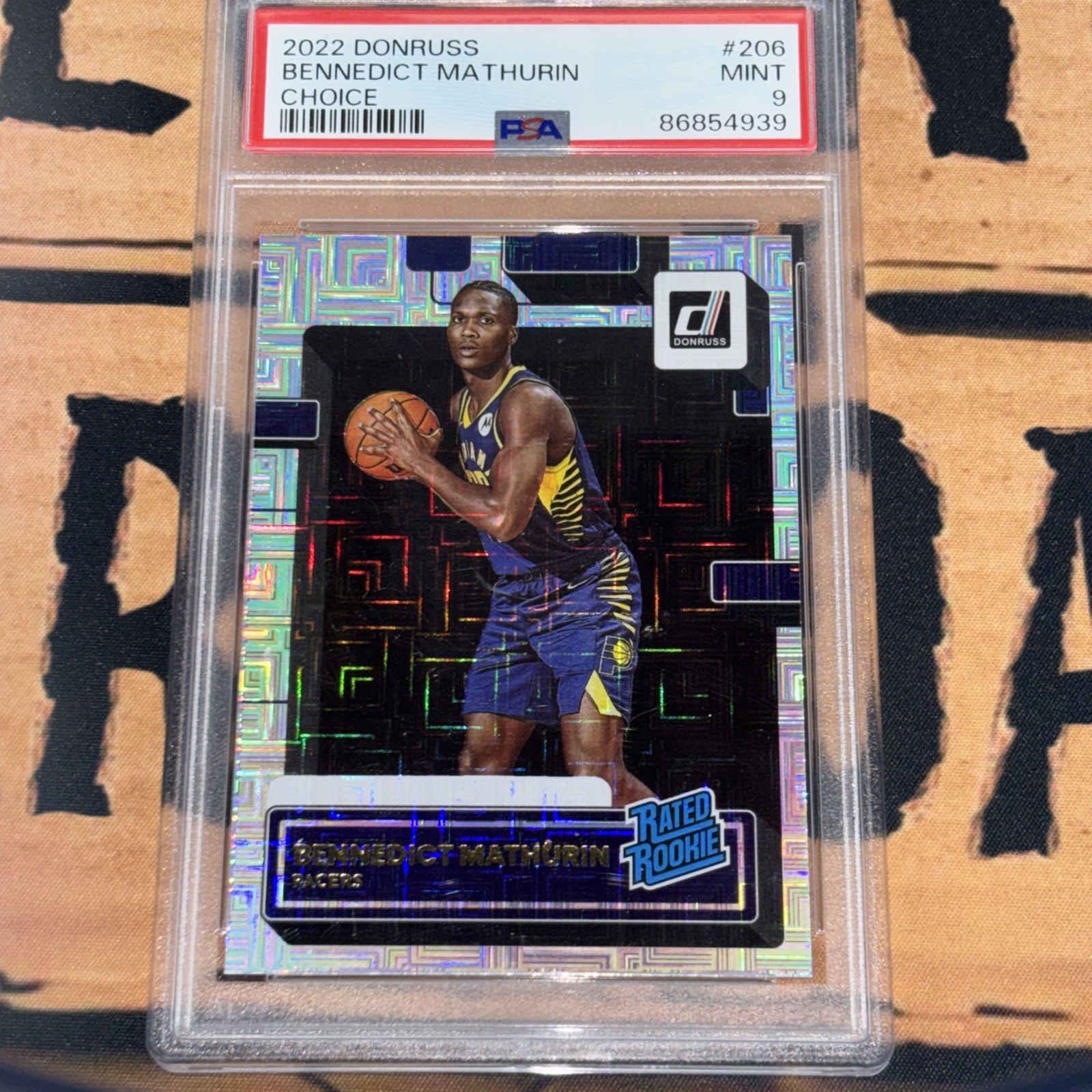2022 Panini Donruss Choice Bennedict Mathurin #206 PSA 9 MT Rookie RC