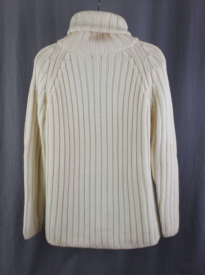 Женский свитер Michael Kors из кремовой шерсти мериноса с длинным рукавом водолазка средний размер - Изображение 2 из 4