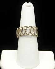 Sterling Silver Simple Layered Circles Band Ring SZ 6.5 FMF239