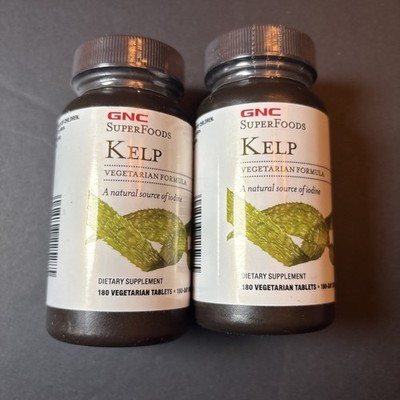 Set Of 2 - GNC SuperFoods Kelp - 180 Vegetarian Tablets (180 Servings)