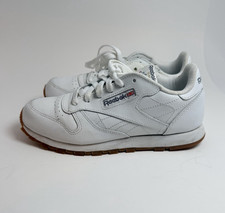 Reebok Classic V69624 White Leather Lace-Up Sneakers Unisex Kids US 3.5