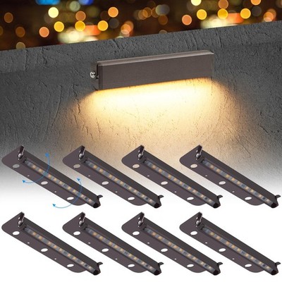 LED Hardscape Paver Lights 7 Inch 3W 8 Pack 2700K Warm White HL-7-8 Kwinmyso