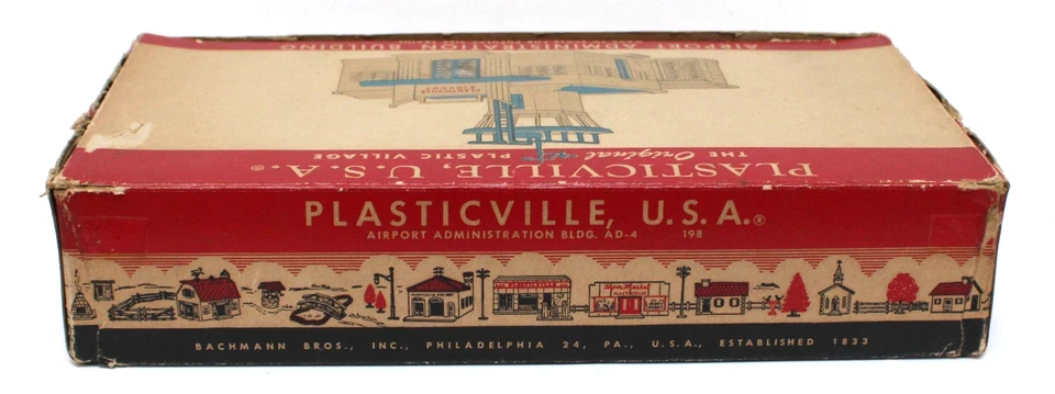 Plasticville AD-4 O/S Airport Administration Building Boxed 100% Complete 1954 D - Image 4 of 4