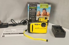 Fujifilm FinePix XP120 16MP Waterproof Digital Camera - Yellow W/charger SD Card