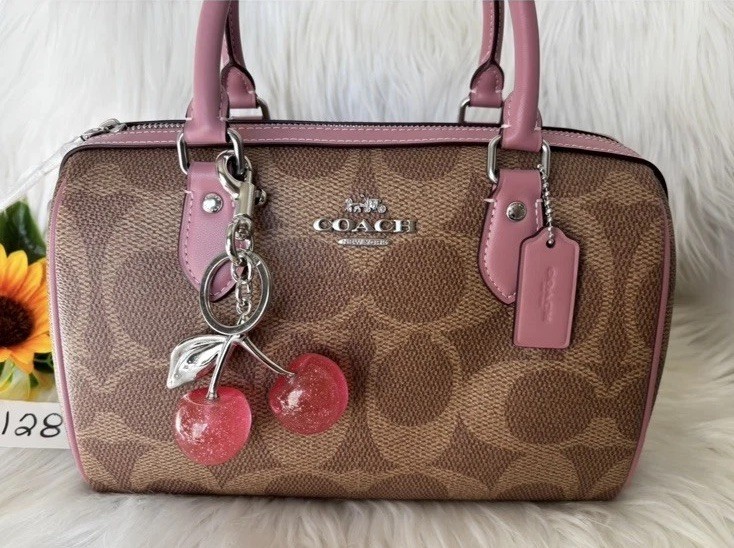 NWT Coach Rowan Satchel in Signature Canvas CCD76 in Silver/Dusty