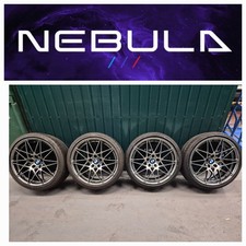 GENUINE BMW 666m ALLOY WHEELS TYRES REFURBISHED Shadow Chrome Xdrive Sizes