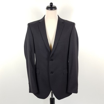 Strellson Jacket Coat L-Rick Mens Size 94 Gray Wool Stretch Jacket Coat