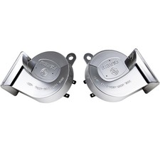 Silvery Chrome Snail Horn 130dB Loud Dual Horns for Car Truck Motorcycle