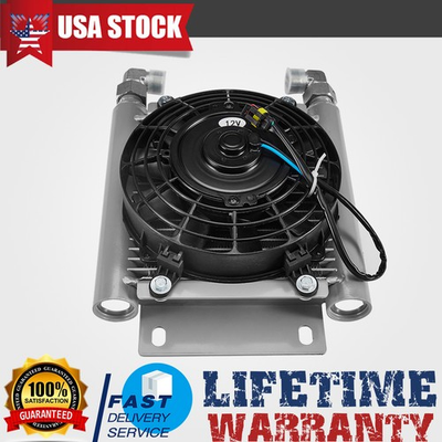 #ad Radiator Plus Hydraulic Oil Cooler Fan For H12 QH12 Mini Excavator Attachment $119.95