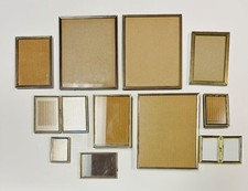 11 Vintage Gold Tone Metal Double Single Picture Photo Frames Wall Group Gallery