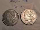 1921 Morgan Silver Dollars Bullion 90% Silver Two $1 US Coins. Lot of 2