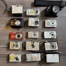 Point Shoot Camera Lot 15 Sony Minolta Kodak Canon Nikon Pentax AS IS Cyber Shot