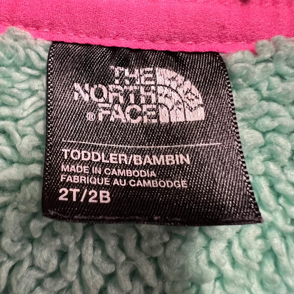 Chaqueta con Capucha The North Face Niño Pequeño Polar Cremallera Rosa Como Nueva Gris Logo Foto 4 de 4