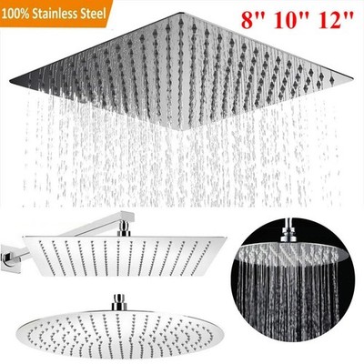 Kopfbrause Rainshower Edelstahl Regendusche Brausekopf Duschkopf 20/25/30CM