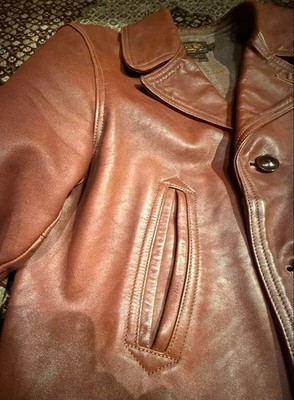 Freewheelers Switchyard Coat Horsehide Dead Leaf Brown L Vintage