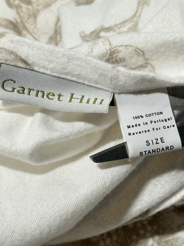 Garnet Hill Signature Toile Floral Flannel Standard Pillow Cases Set of 2 - Picture 2 of 6