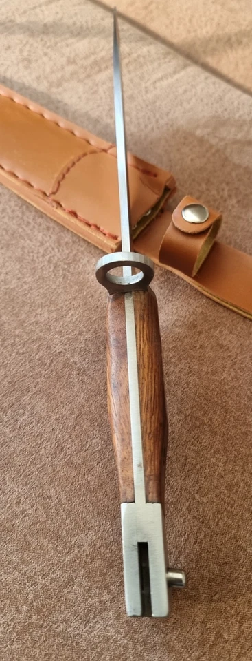 Sammelmesser mit Holzgriffschalen und Scheide, Neu - Bild 3 von 4