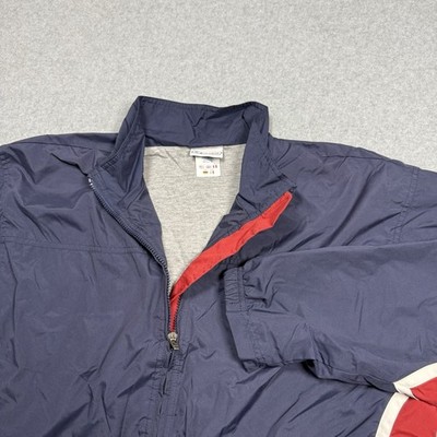 Reebok Vector Track Jacket Mens Large VTG Y2K Colorblock Windbreaker Training