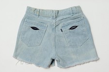 1970s Levis Cut Off Shorts Light Denim Frayed Jeans W 29
