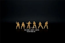 3D printed 1/72 Modern US "Chinook helicopter pilot crew" 6 man group model