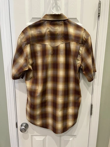 Cowboy Legend Men's Large Pearl Snap Western Cowboy Short Sleeve Shirt - Picture 2 of 5