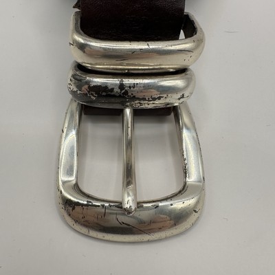 Vintage Fossil Woven Braided Leather Belt Womans 40 display picture 1