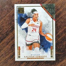 2025 Panini Impeccable WNBA #18 Aaliyah Edwards GOLD /25