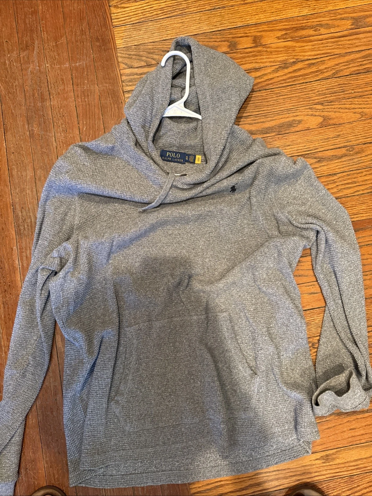Polo Ralph Lauren Men`s Grey Heather Waffle Knit Pullover Hoodie Sz XL M? L?
Opens in a new window o