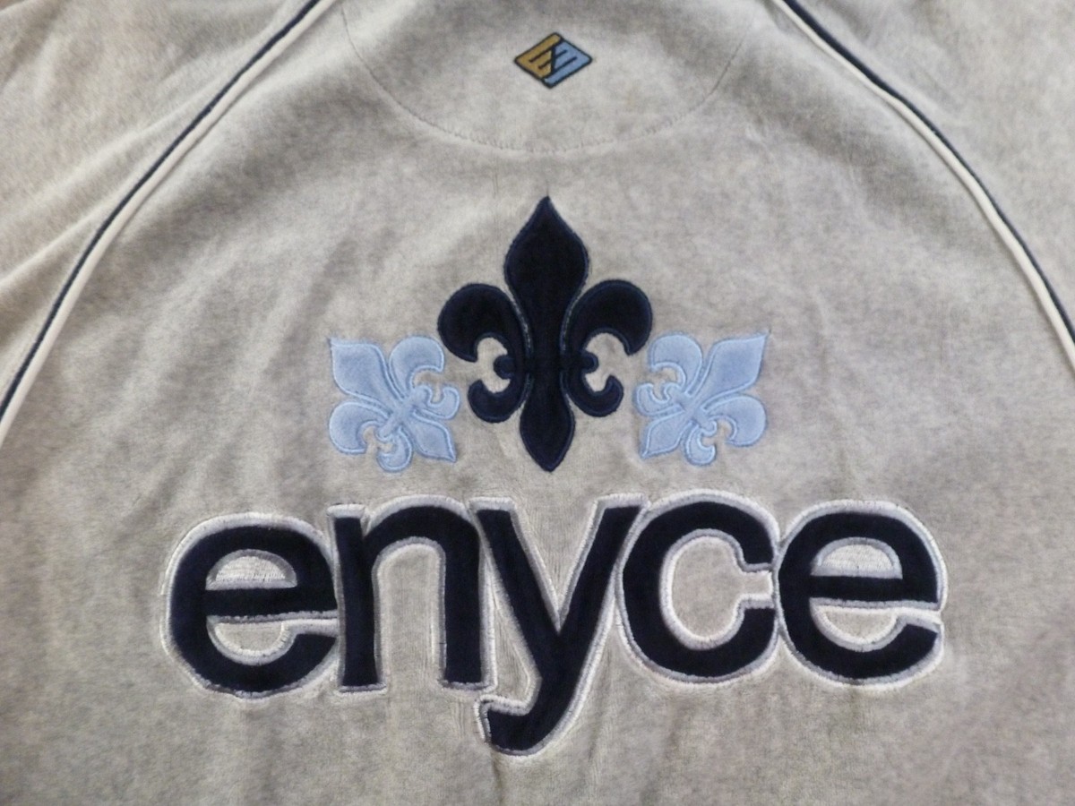 Vintage Enyce Velour Track Jacket Mens XL Gray Full Zip Y2K Hip 