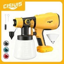 Cisivis 1000ml Cordless Paint Spray Gun for DW 20V Battery Adjustable Pattern