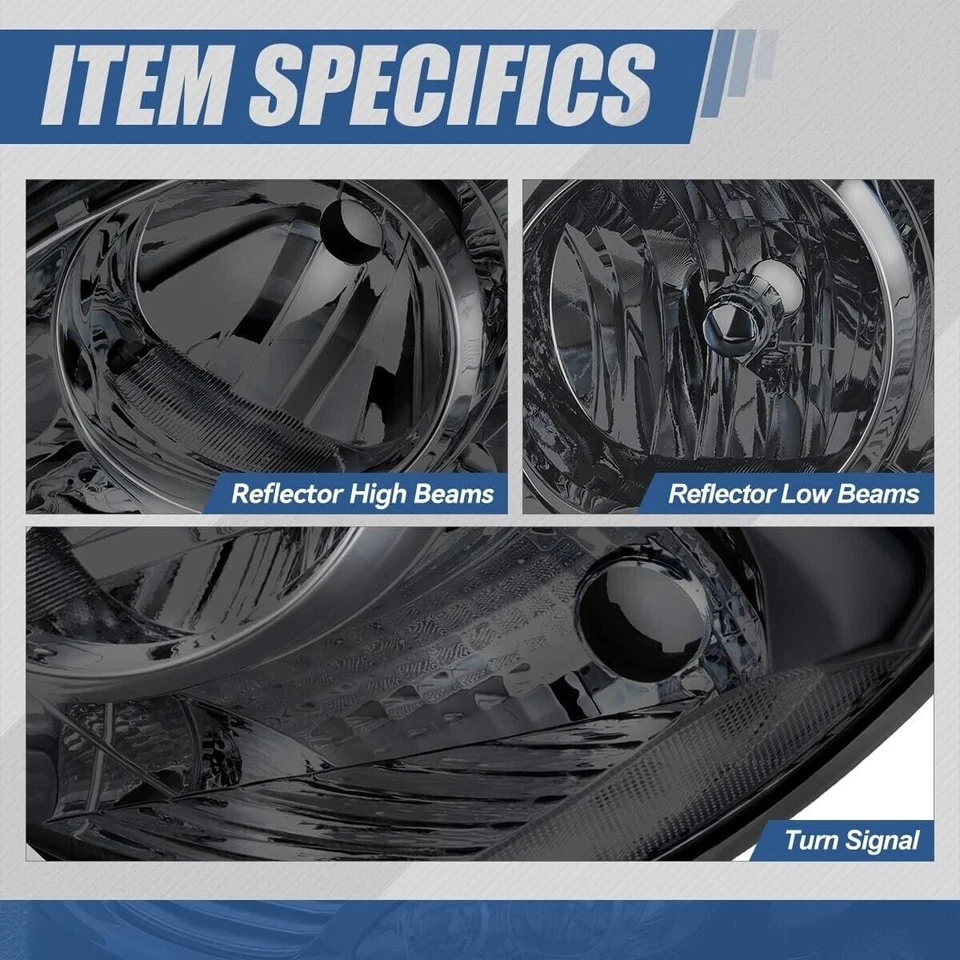 Conjunto de faros JDM estilo lente de humo para Toyota Corolla 2003-2008 Foto 3 de 4