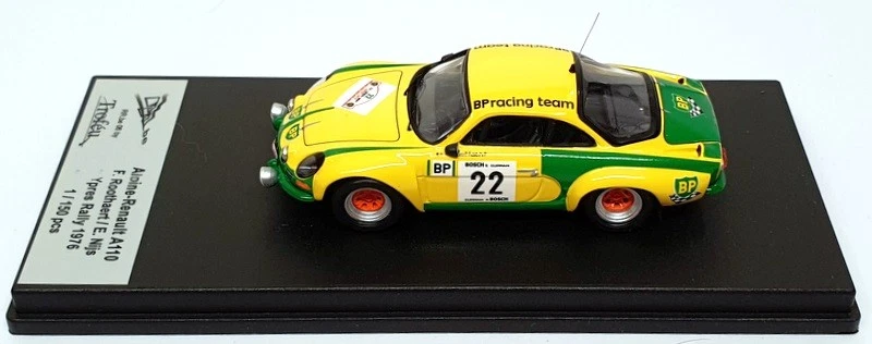 Trofeu escala 1/43 RR.be 06 Alpine Renault A110 #22 Ypres Rally 1976 amarillo/verde Foto 4 de 4
