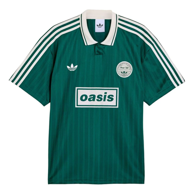 adidas x Oasis Tour Jacquard Jersey Logo Top Green Originals Retro