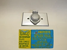 VTG Nos Eagle Weatherproof Aluminum Outdoor Single Ridged Outlet Cover Airstream