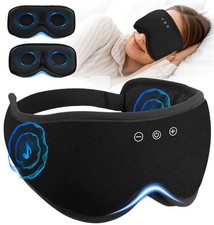 Bluetooth Sleep Mask with 2 Removable 3D Contoured Cup, Bamboo Cotton Bluetoo...
