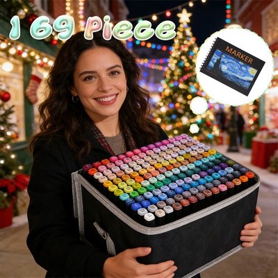 169-Color Art Marker, Double-pointed Drawing Pen
