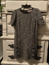 Women’s Loft Tweed Dress In Size 6P. It Is Black And White Tweed.