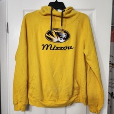 Colosseum Missouri Tigers Gold Pullover Hoodie Sz L UNISEX