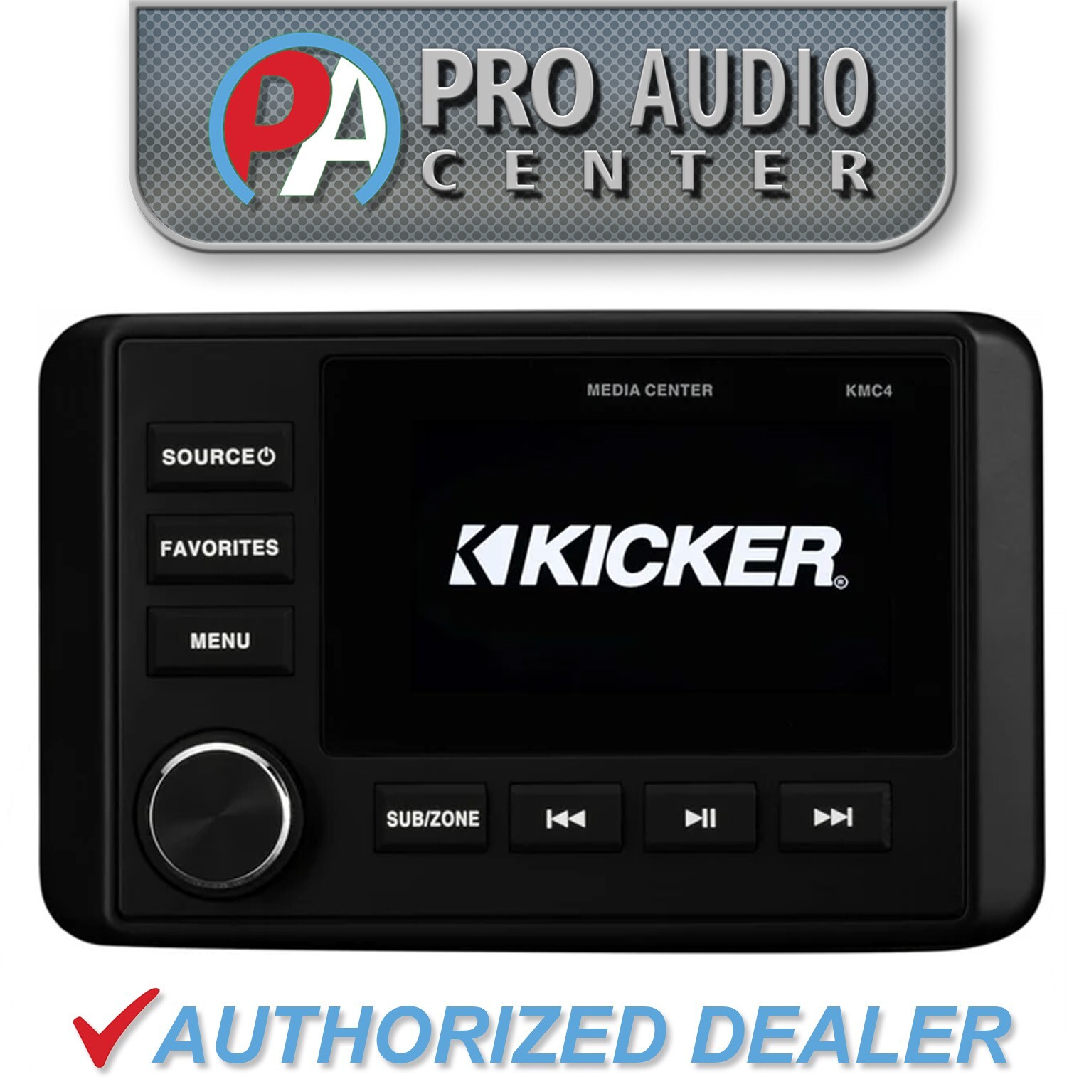 51KMC4 KICKER Marine Dual-Zone Media Center Receiver w/Bluet